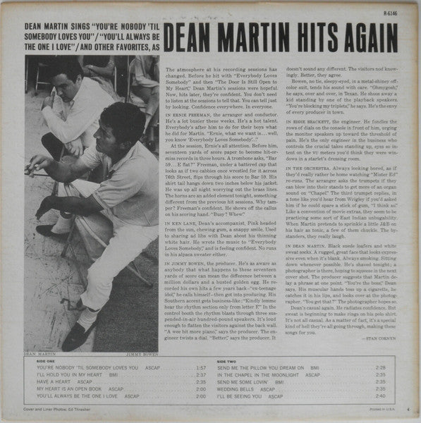 Dean Martin : Dean Martin Hits Again (LP, Album, Mono)