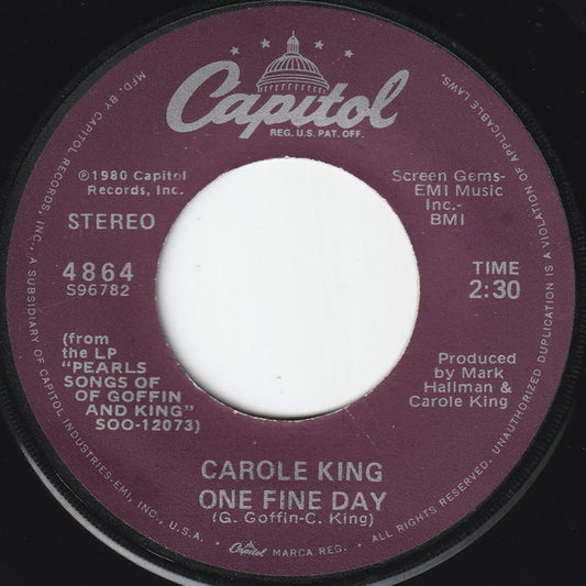 Carole King : One Fine Day (7", Single, Los)