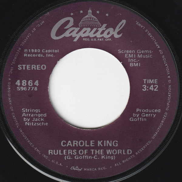 Carole King : One Fine Day (7", Single, Los)