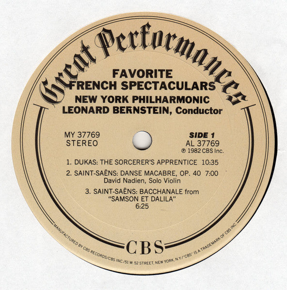 New York Philharmonic : Favorite French Spectaculars (LP, Comp, RM, Ter)