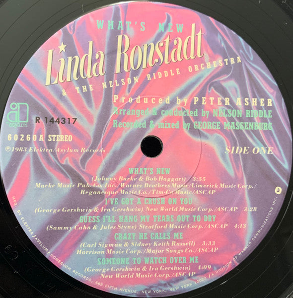 Linda Ronstadt & The Nelson Riddle Orchestra* : What's New (LP, Album, Club, RCA)