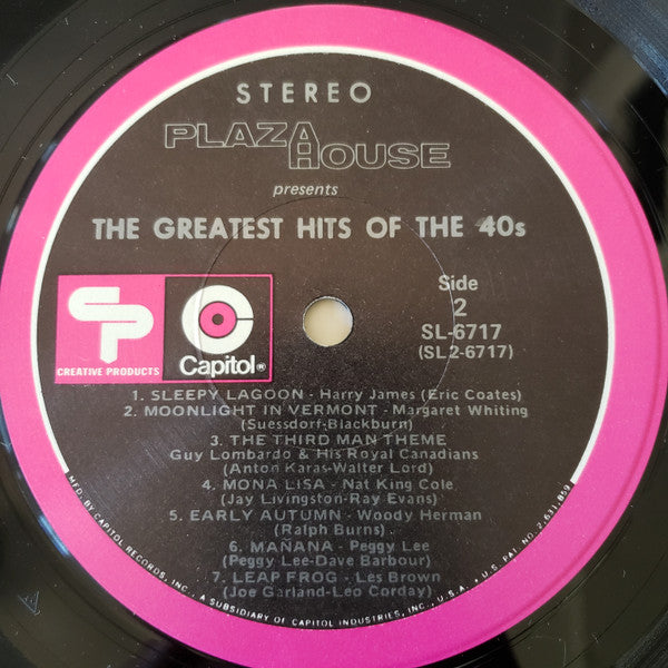 Various : Plaza House Presents The Greatest Hits Of The 40s (LP, Comp, Ltd)