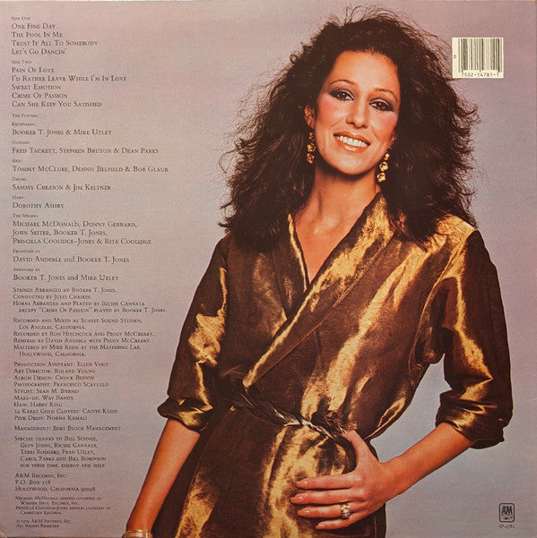 Rita Coolidge : Satisfied (LP, Album, Ter)
