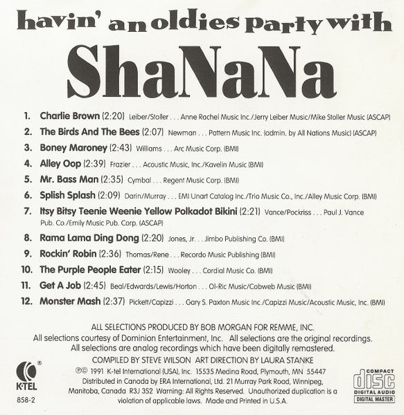 Sha Na Na : Havin' An Oldies Party With Sha Na Na (CD, Album)