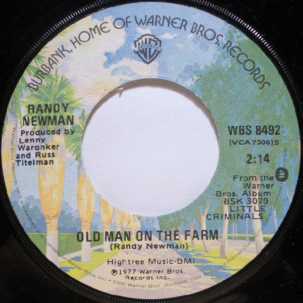 Randy Newman : Short People / Old Man On The Farm (7", LA )