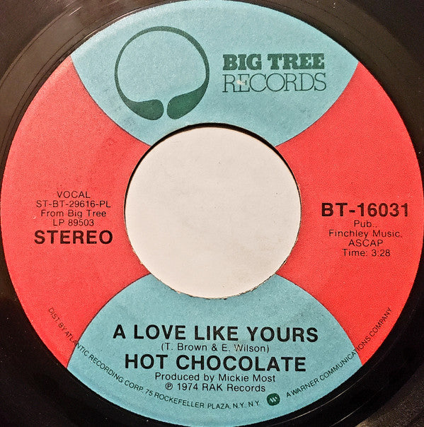 Hot Chocolate : Emma  (7", Single, RP, Pla)