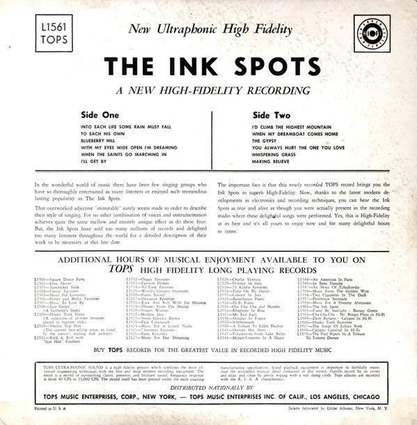 The Ink Spots (2) : The Ink Spots In Hi-Fi (LP, Album)