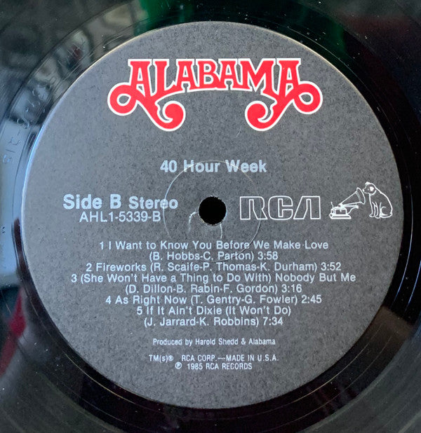 Alabama : 40 Hour Week (LP, Album, Ind)