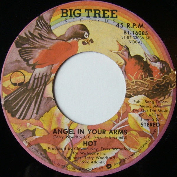 Hot : Angel In Your Arms (7", Single, Spe)