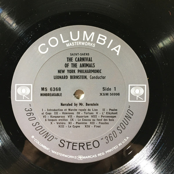 Leonard Bernstein, New York Philharmonic - Saint-Saëns* / Britten* : The Carnival Of The Animals / The Young Person's Guide To The Orchestra (LP)