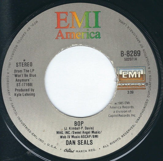Dan Seals : Bop / In San Antone (7", Single, Jac)