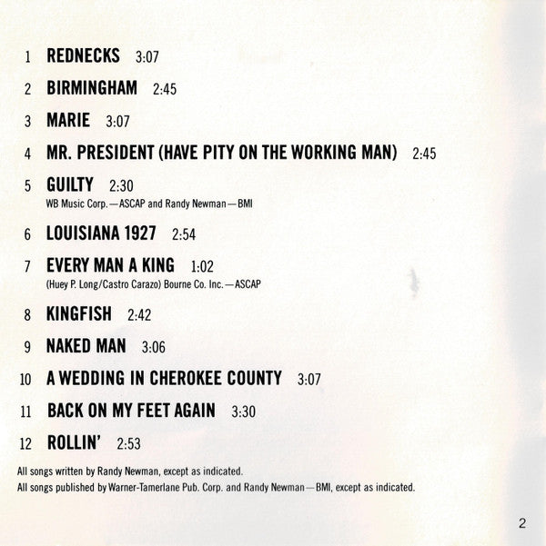 Randy Newman : Good Old Boys (CD, Album, RE, RM)