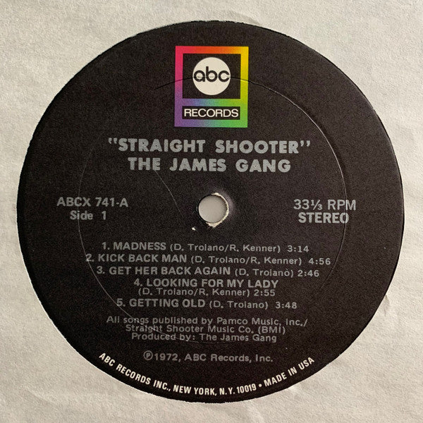 James Gang : Straight Shooter (LP, Album)