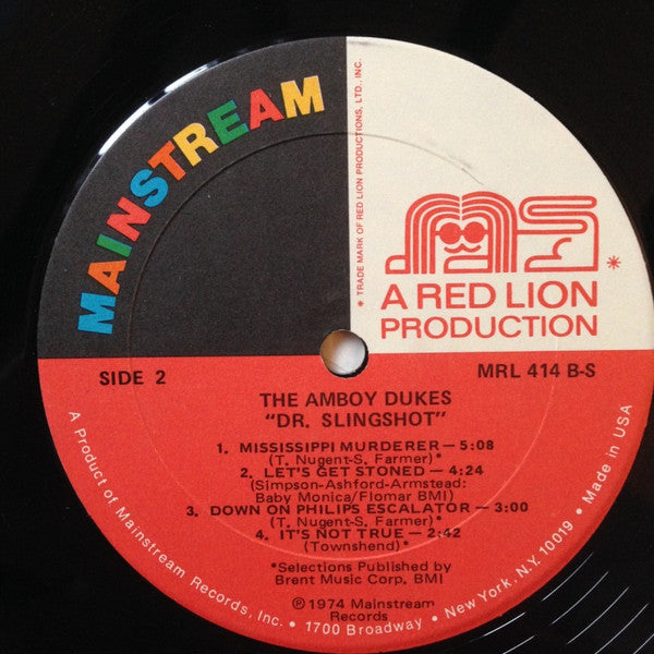 The Amboy Dukes : Dr. Slingshot (LP, Comp)