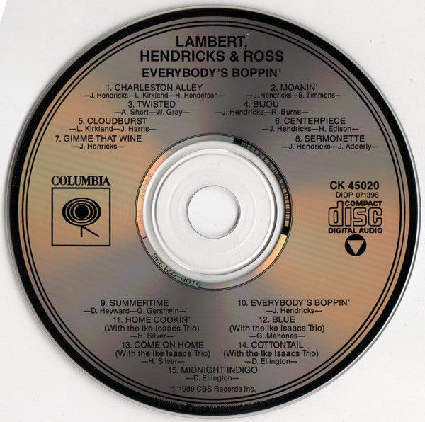 Lambert, Hendricks & Ross : Everybody's Boppin (CD, Comp, RM)