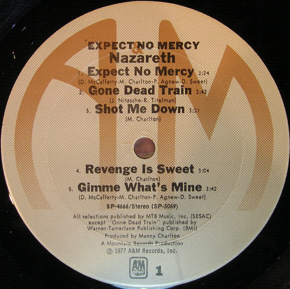 Nazareth (2) : Expect No Mercy (LP, Album, Ter)