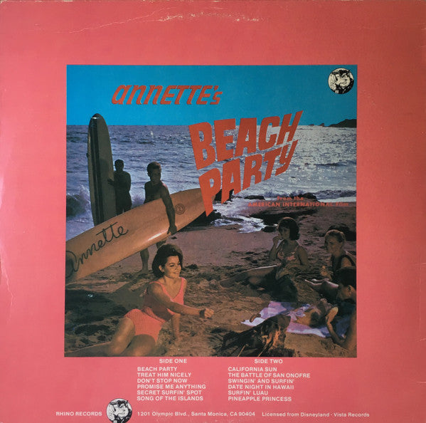 Annette (7) : Annette's Beach Party (LP, Album, RE)