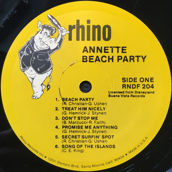 Annette (7) : Annette's Beach Party (LP, Album, RE)