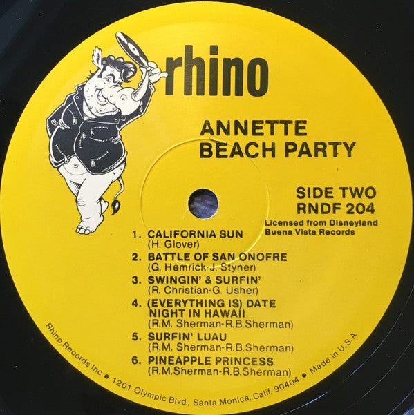 Annette (7) : Annette's Beach Party (LP, Album, RE)