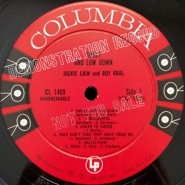 Jackie Cain & Roy Kral* : Sweet And Lowdown (LP, Album, Promo)