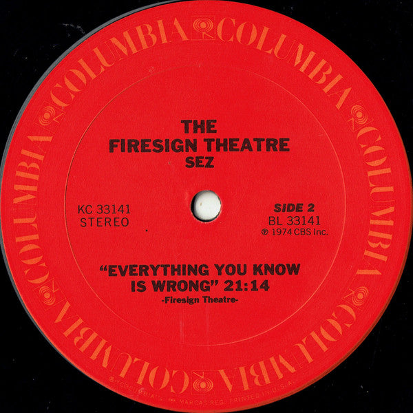 The Firesign Theatre : Everything You Know Is Wrong (LP, Album, San)