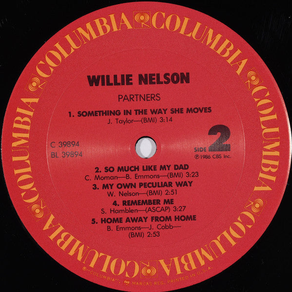 Willie Nelson : Partners (LP, Album, M/Print, Car)