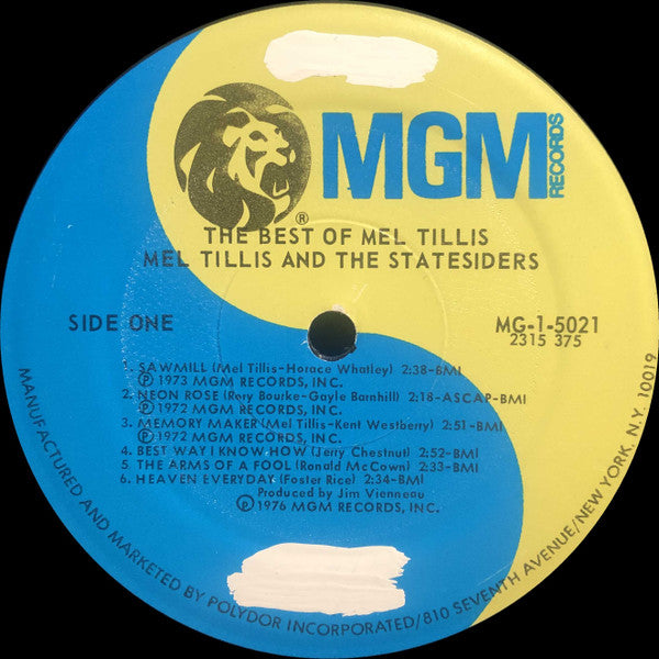 Mel Tillis And The Statesiders (2) : The Best Of Mel Tillis And The Statesiders (LP, Comp, PRC)