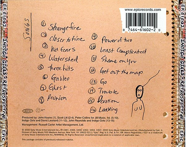 Indigo Girls : Retrospective (CD, Comp)
