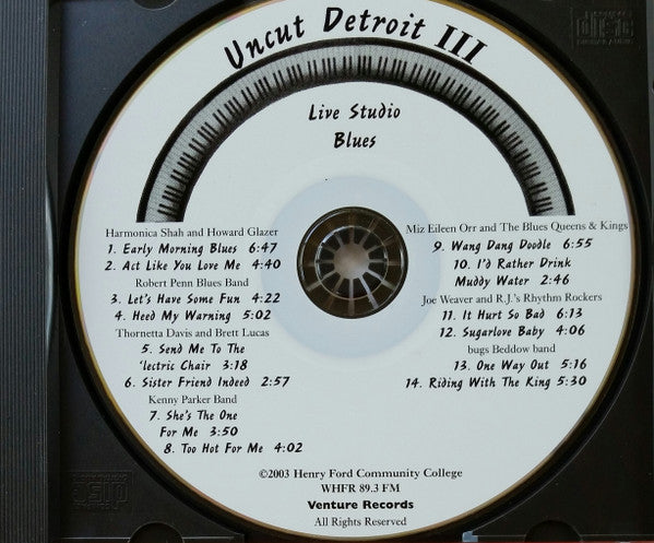 Various : Uncut Detroit III - Live Studio Blues (CD, Album)