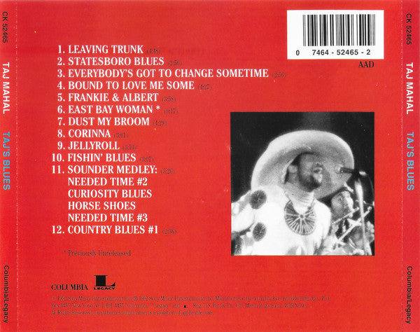 Taj Mahal : Taj's Blues (CD, Comp)