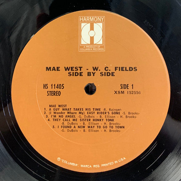 Mae West & W.C. Fields : Side By Side (LP, Comp, Ter)
