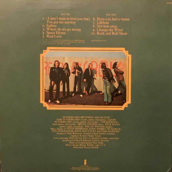 Sutherland Brothers And Quiver : Lifeboat (LP, Album, Jac)