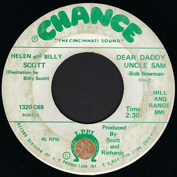 Helen And Billy Scott : I've Got A Thing About You/Dear Daddy Uncle Sam (7", Single)