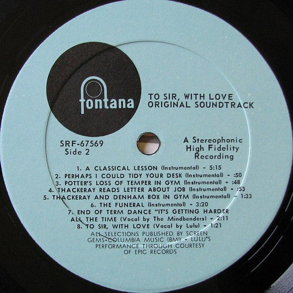 Various : To Sir, With Love Original Motion Picture Soundtrack (LP, Album, RP)