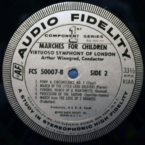 Arthur Winograd Conducting The Virtuoso Symphony Of London* : Marches For Children (LP, Album, Abb)