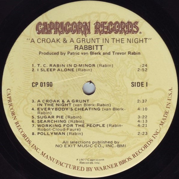 Rabbitt : A Croak & A Grunt In The Night (LP, Album, Los)