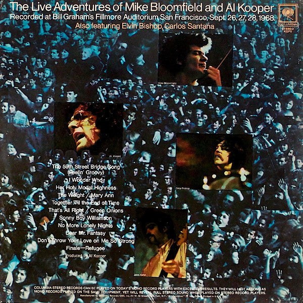 Mike Bloomfield And Al Kooper : The Live Adventures Of Mike Bloomfield And Al Kooper (2xLP, Album, Ter)
