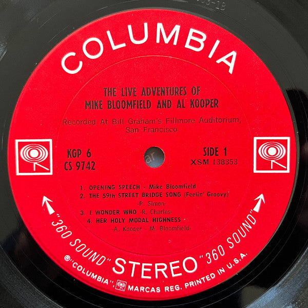 Mike Bloomfield And Al Kooper : The Live Adventures Of Mike Bloomfield And Al Kooper (2xLP, Album, Ter)
