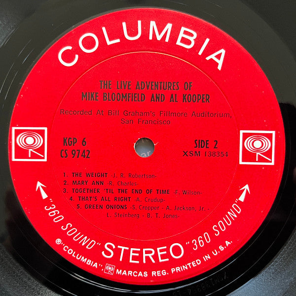 Mike Bloomfield And Al Kooper : The Live Adventures Of Mike Bloomfield And Al Kooper (2xLP, Album, Ter)