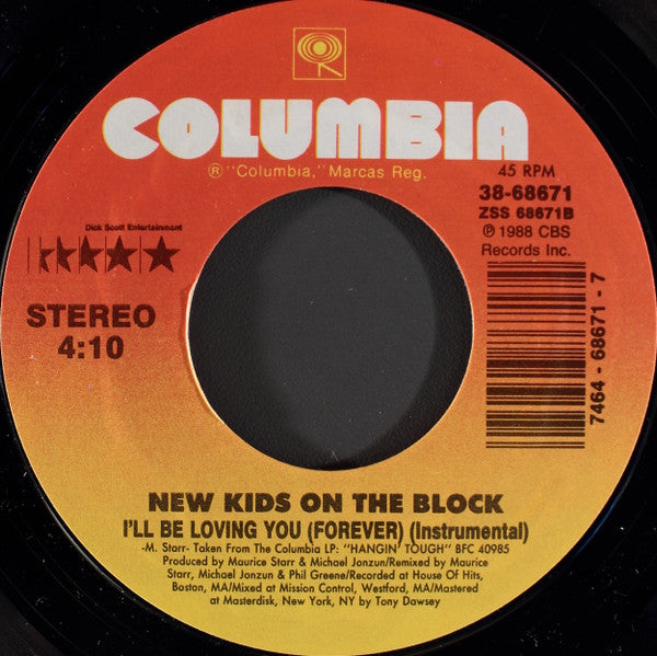 New Kids On The Block : I'll Be Loving You (Forever) (7", Styrene, Car)