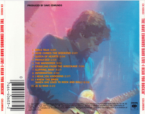 The Dave Edmunds Band : Live - I Hear You Rockin' (CD, Album)