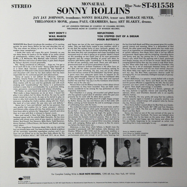 Sonny Rollins : Vol. 2 (LP, Album, Mono, RE, 180)