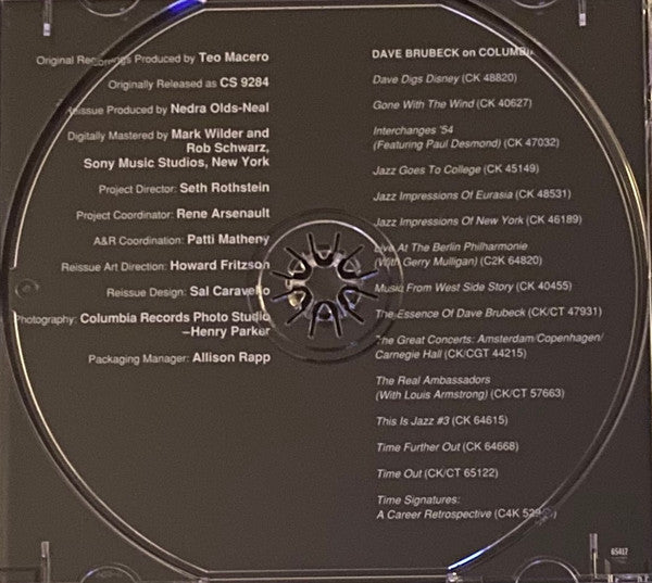 Dave Brubeck : Dave Brubeck's Greatest Hits (CD, Comp, RE)