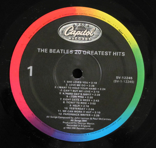 The Beatles : 20 Greatest Hits (LP, Comp, Hau)