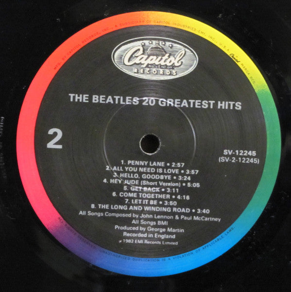 The Beatles : 20 Greatest Hits (LP, Comp, Hau)