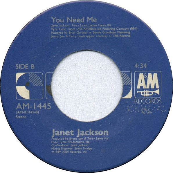 Janet Jackson : Miss You Much (7", Single)