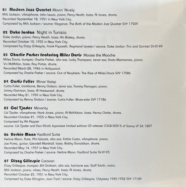 Various : Re-Bop: The Savoy Originals (CD, Comp)