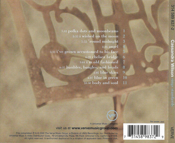 Cassandra Wilson : Sings Standards (CD, Comp)