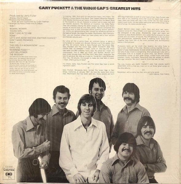 Gary Puckett & The Union Gap : Greatest Hits (LP, Comp, RP, San)