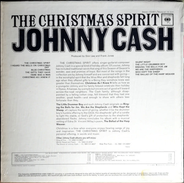 Johnny Cash : The Christmas Spirit (LP, Album, Mono, RP)